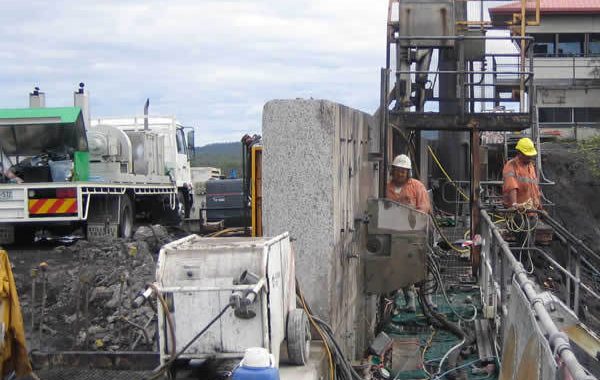 Wall sawing and core drilling for highway upgrade